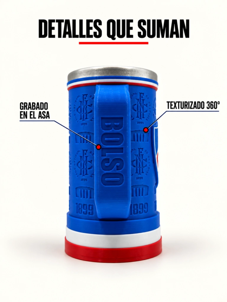 Jarra con depósito - nacional azul asa