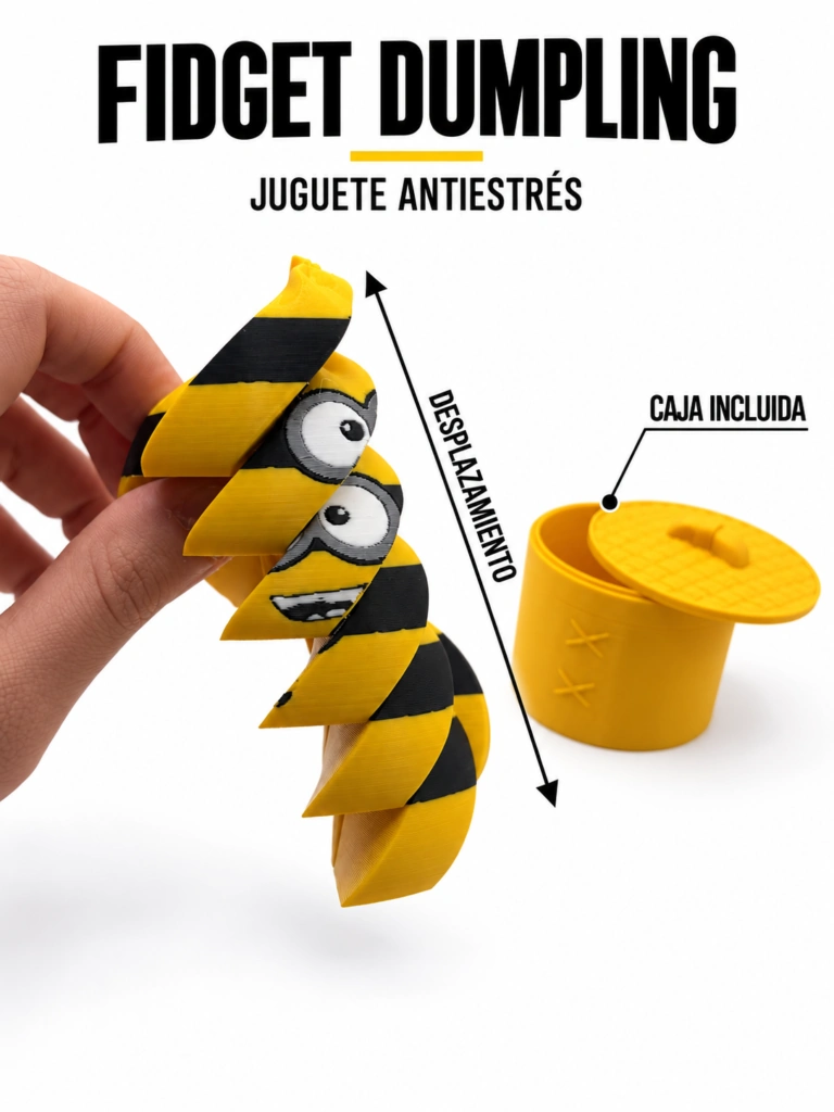 Fidget Dumpling con caja · Juguete antiestrés de personajes — vista 4